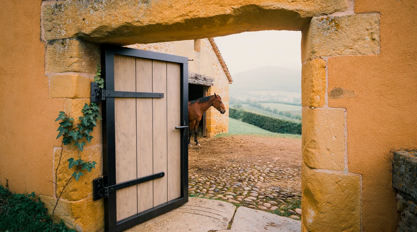 Entrée, Sermet Quarter Horses, centre équestre à Chèzeneuve